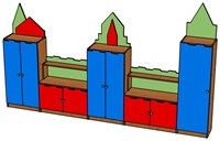 Крепость - Набор стеллажей. Комплект (5 предм.) с3